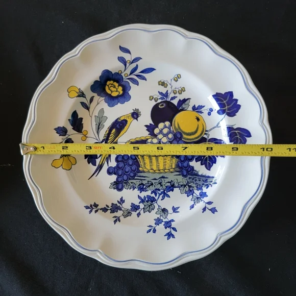 Spode England Blue Bird Fruit Yellow Blue Dinner Plate - Picture 2 of 6